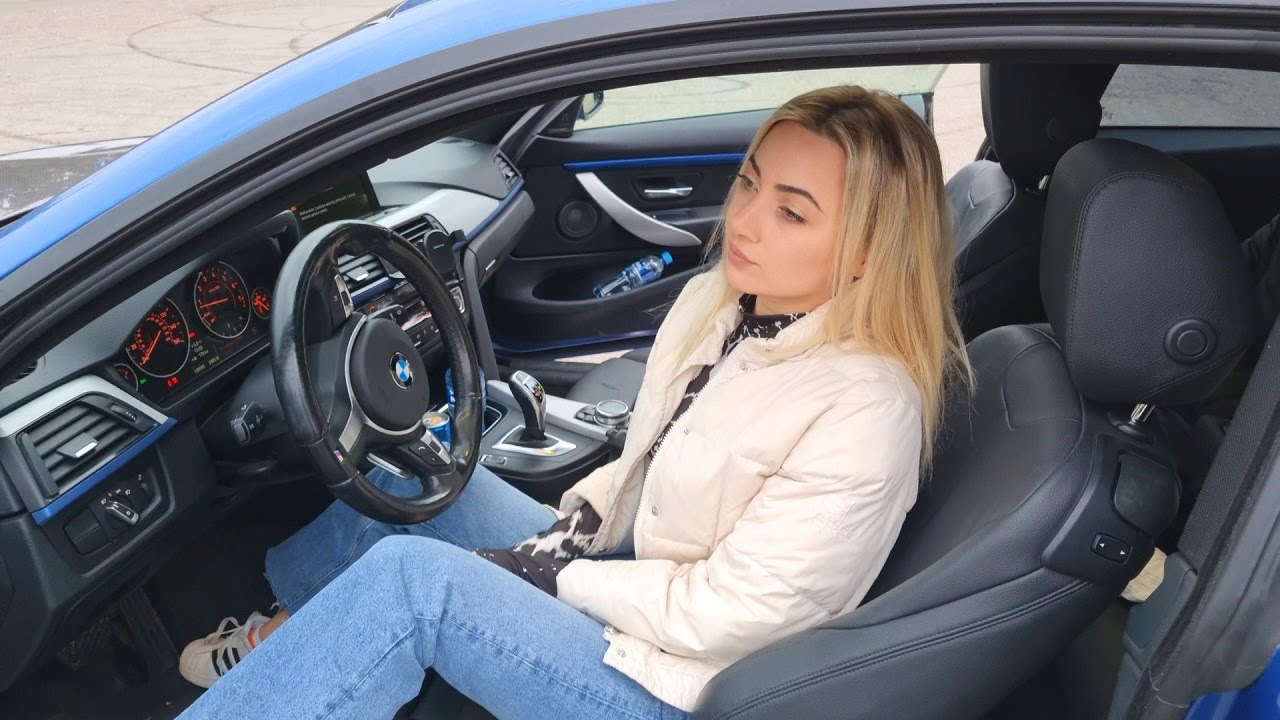 GIRL DRIVING TEST COUPE BMW E24 SERIE 6 / CAR REVIEW