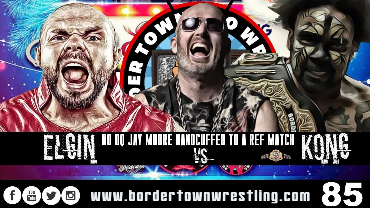 Ep.85 Michael Elgin vs Kongo Kong[c] BTPW Championship (NO DQ, Jay Moore Handcuffed to a Ref Match)