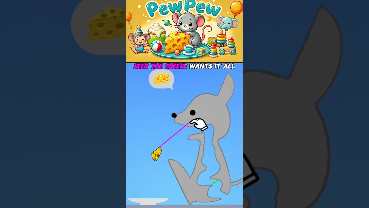 Pew Pew&rsquo;s Fun Rhyme Party! 🐭|| Eating game