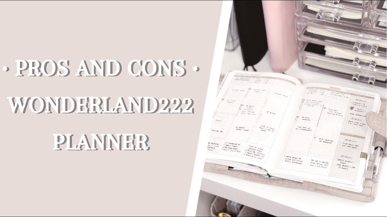 PROS AND CONS WONDERLAND 222 PLANNER