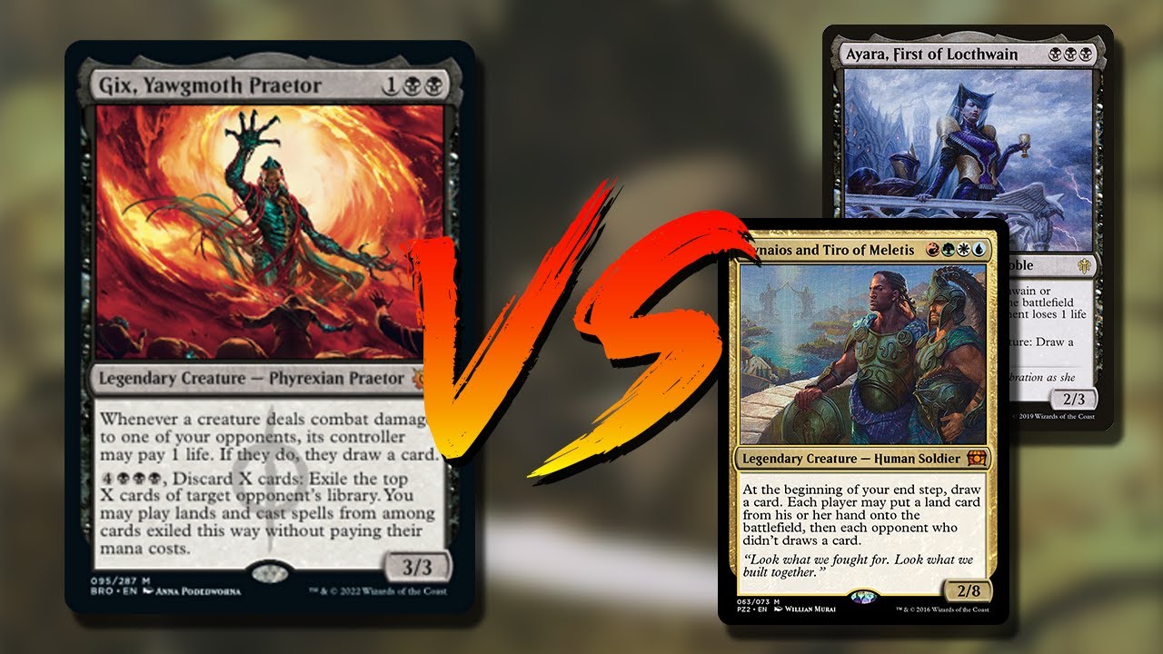 Gix Yawgmoth Praetor vs Ayara & Kynaios | Gix 1v1 EDH Gameplay | Magic Online | tribalkai