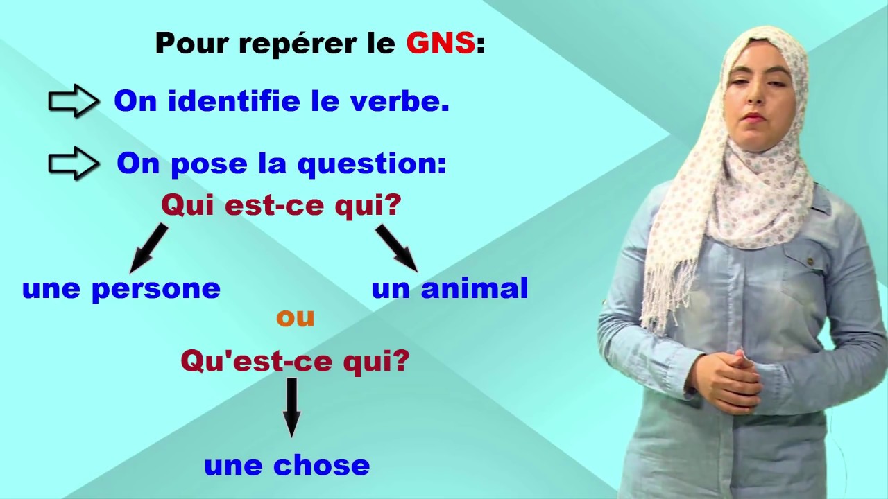 le groupe nominal sujet (GNS)