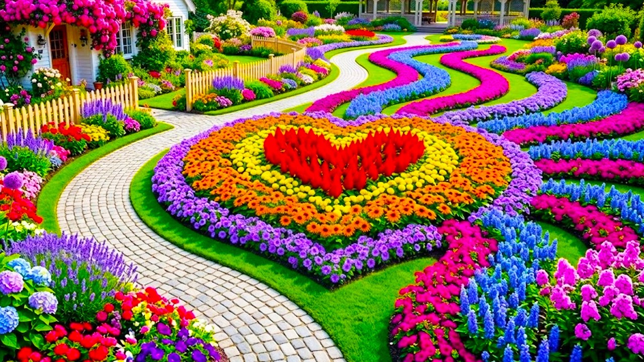 Beautiful Garden House Tour 🌿 Relaxing Walk Through a Blooming Flower Garden