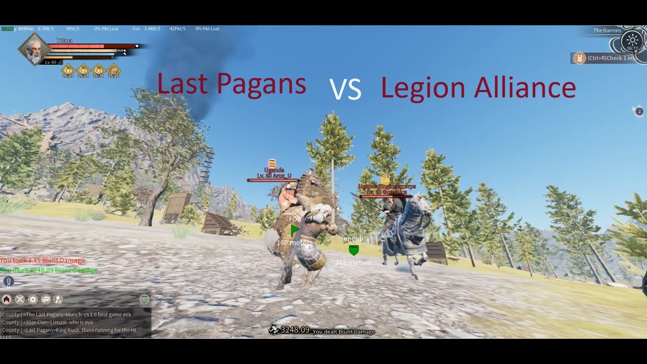 Myth of Empires PVP 1v4 - Last Pagans vs Legion Alliance
