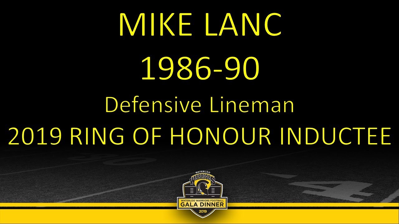 Mike Lanc 2019 Ring of Honour Inductee