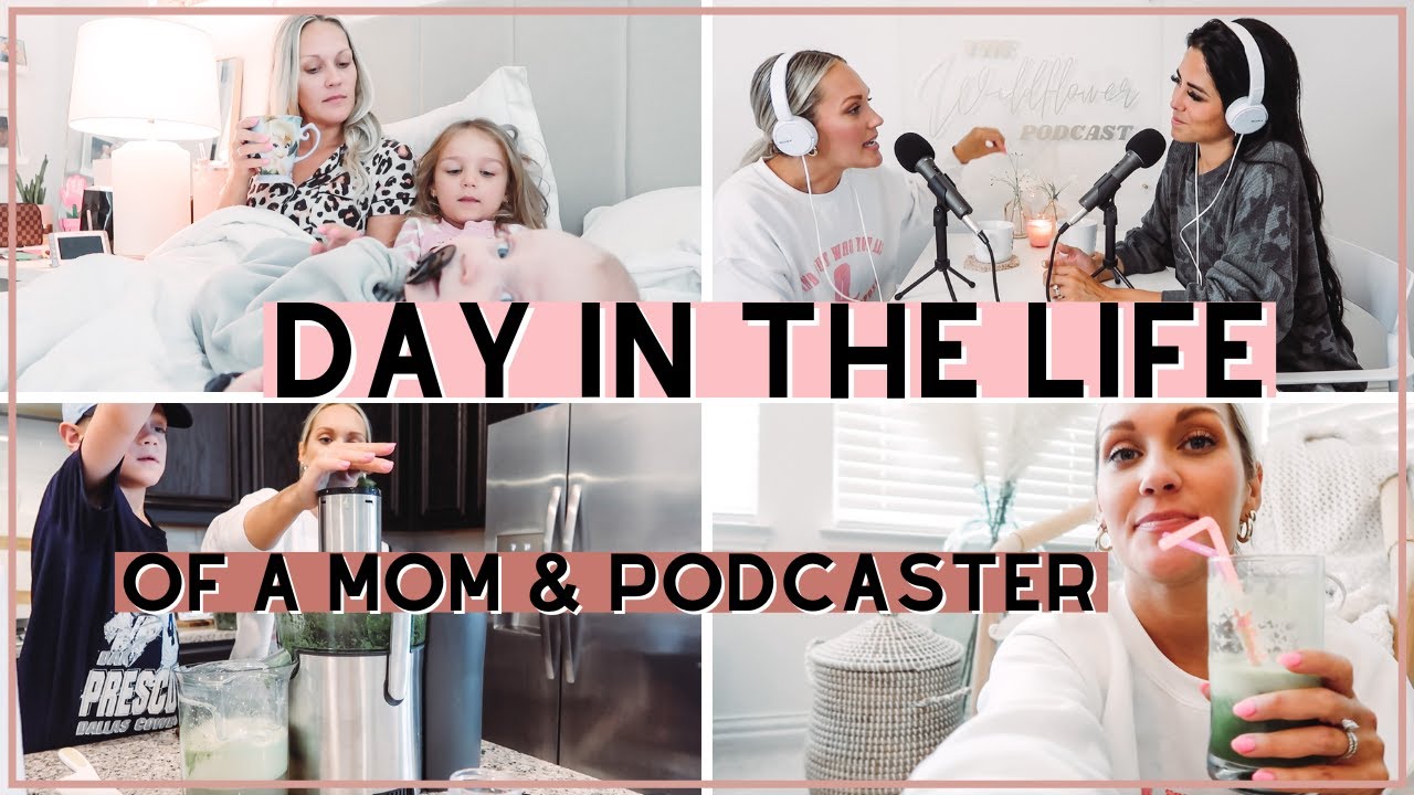 DAY IN THE LIFE OF A STAY AT HOME MOM OF 3 | MORNING ROUTINE OF A PODCASTER | Amanda Little