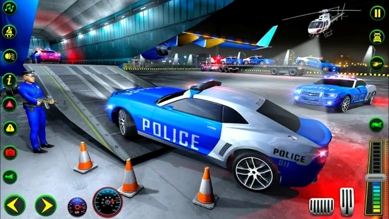 police plane transporter police car bike transport truck police aeroplane - android gameplay