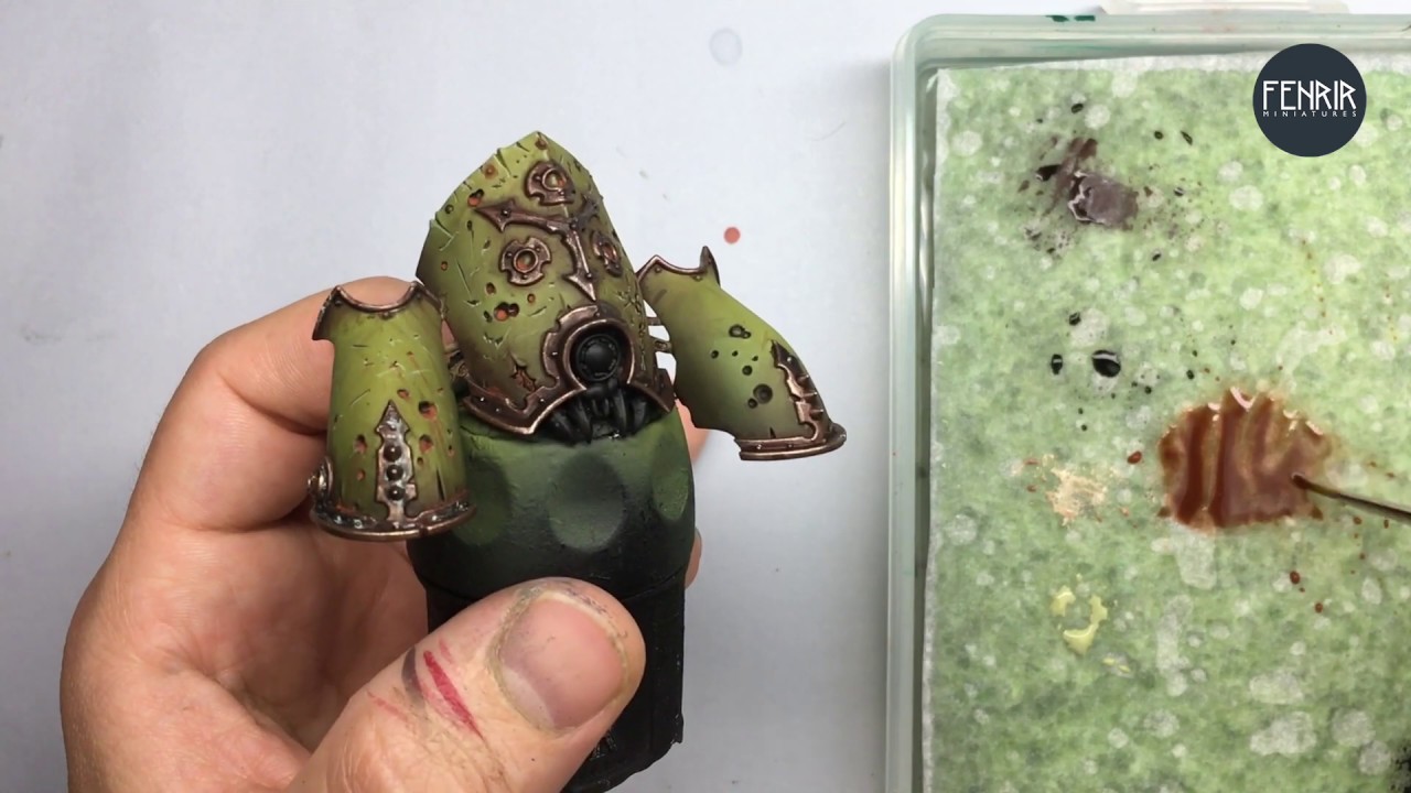 Death Guard Blight hauler:  Weathering
