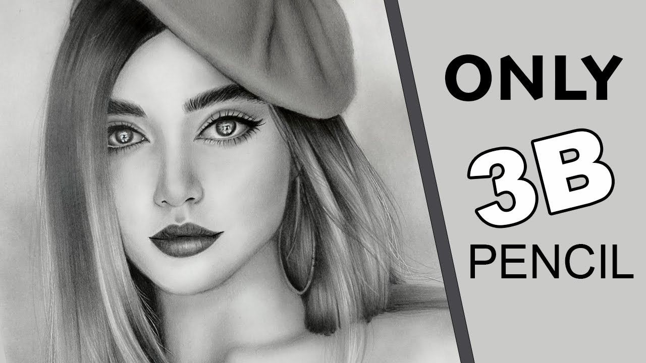 Рисуем портрет, используя ТОЛЬКО ОДИН карандаш ✏️