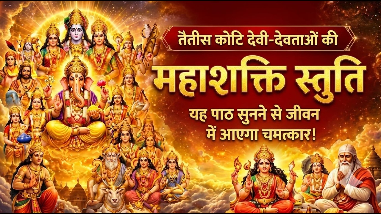 33 कोटि देवी-देवताओं की स्तुति - सम्पूर्ण देवी-देवता कृपा स्तोत्र - Most Powerful All Gods Stuti
