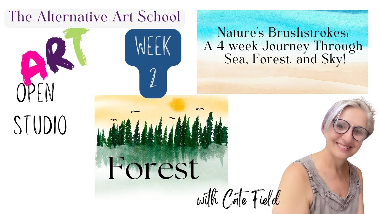 Beginner Friendly Forest Painting | Toadstools & Pinecones in Watercolor
