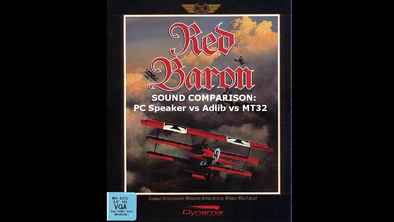 Red Baron - Sound comparison: PC speaker vs AdLib vs MT32