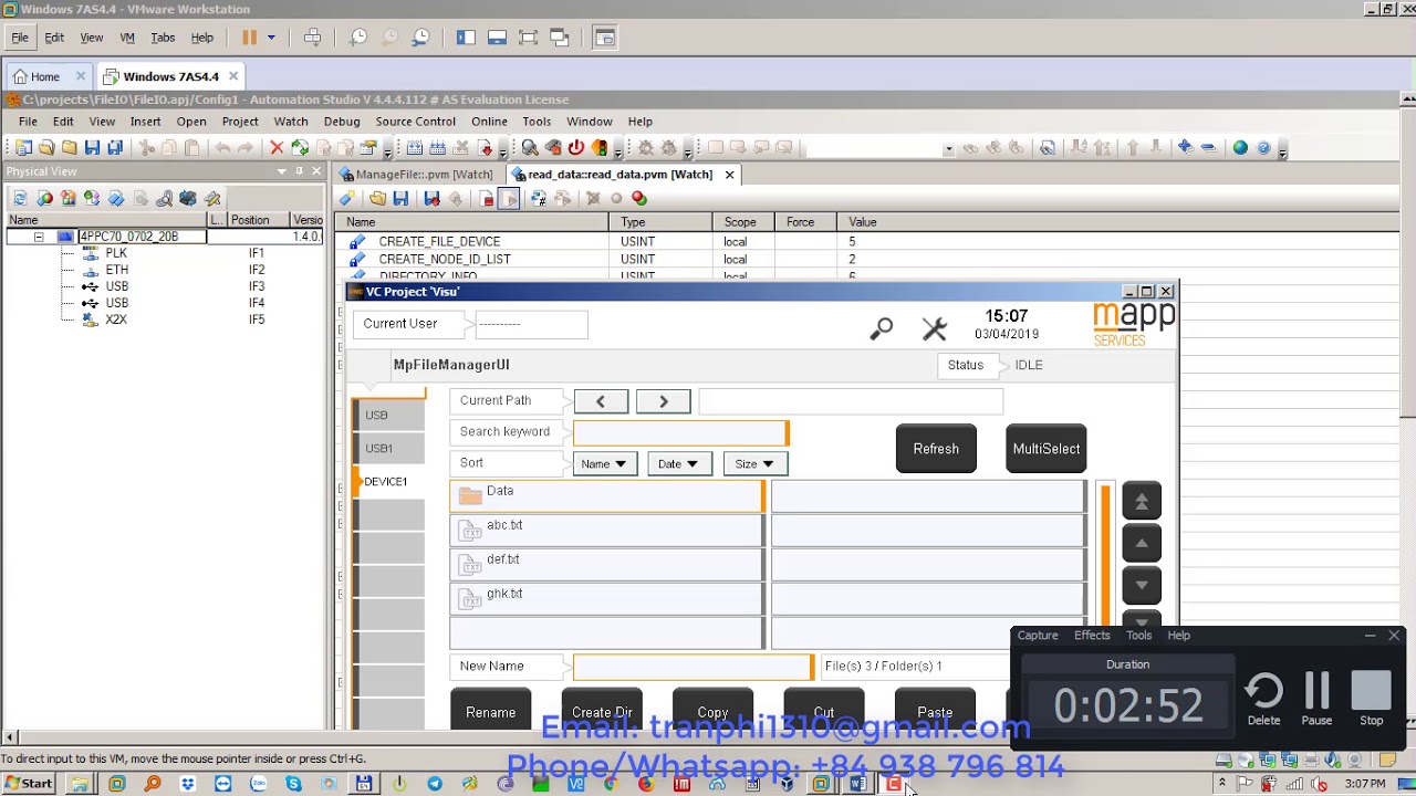 B&R Automation Studio 4: How to work with USB for storage
