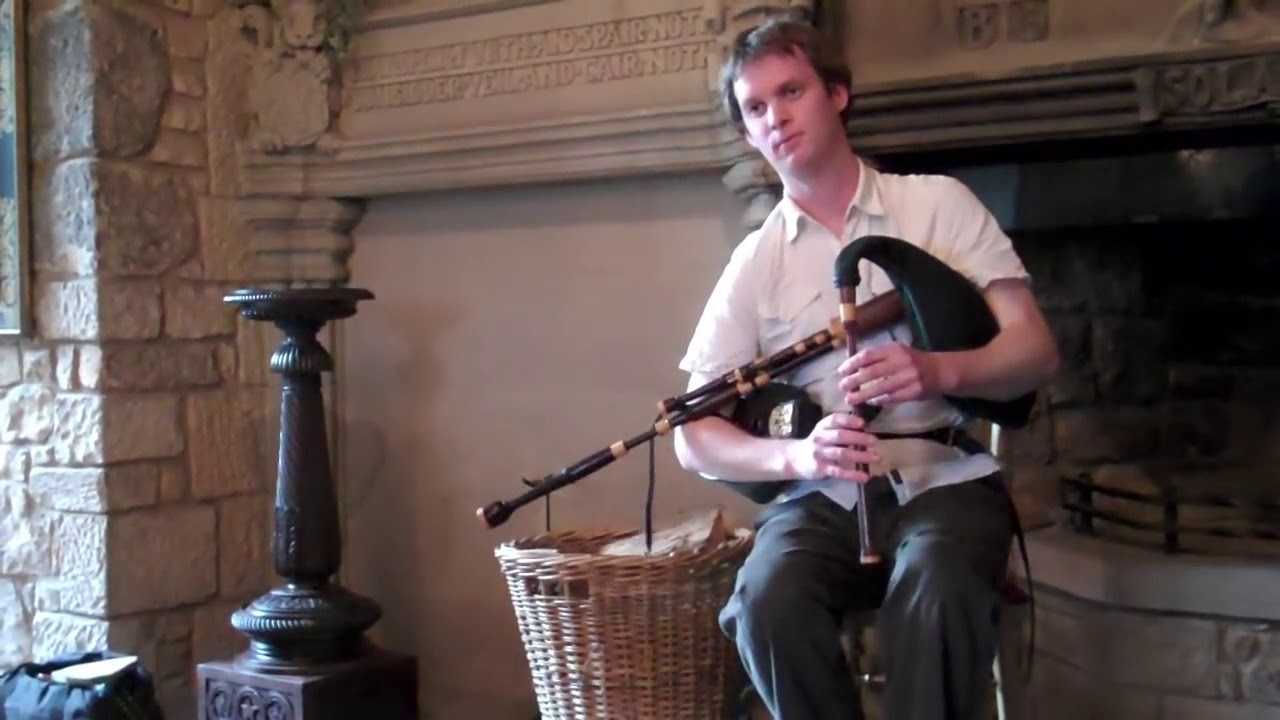 Fin Moore plays border pipes at LBPS Grand Concert, Lennoxlove House