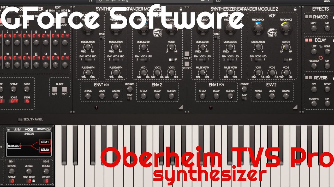 Oberheim TVS Pro Synthesizer by GForce Software (No Talking)