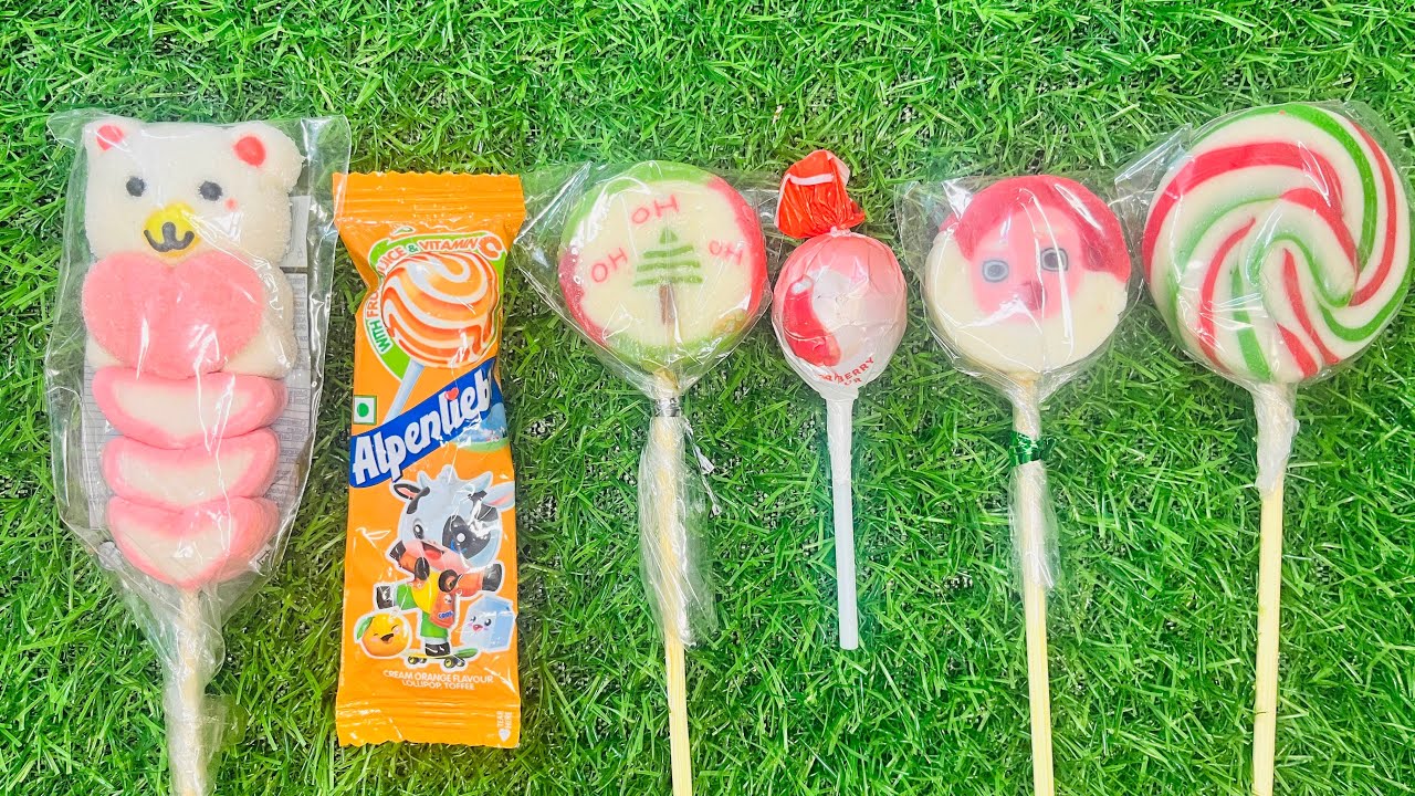 Satisfying ASMR Video Unboxing sweeets chocolate and unique lollipops 🍭 and colourful lollipops 