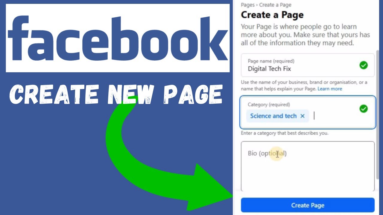 How to Create a Facebook Page on (Laptop/PC) 2024