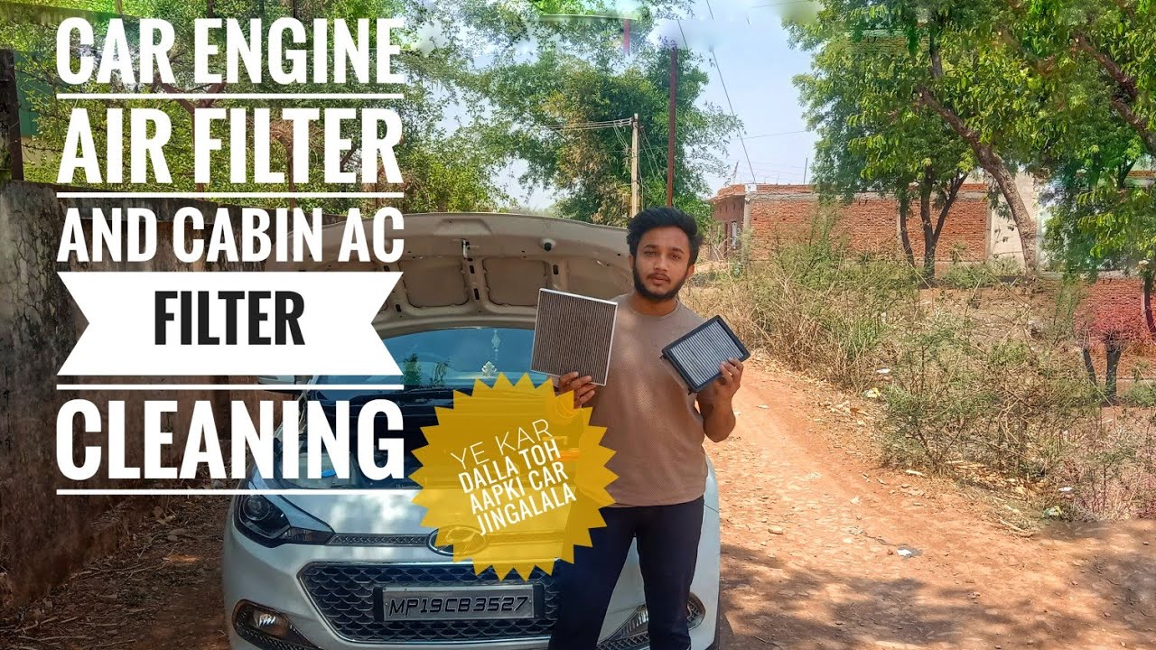 I20 AIR FILTER AND CABIN AC FILTER CLEANING ||  CAR FILTER CLEANING || ROUTINE CHECK-UP ||