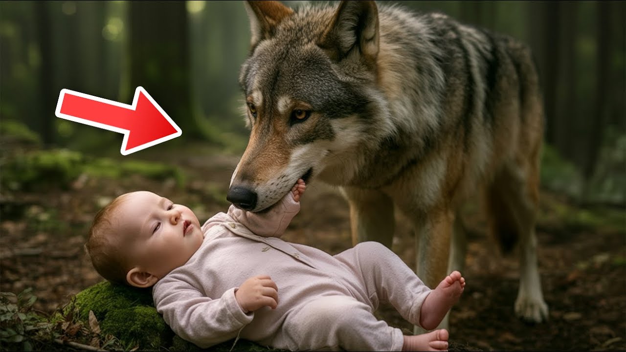 Eine Mutter ließ ihr Baby im Wald zurück – Was der Wolf tat, rührte alle zu Tränen