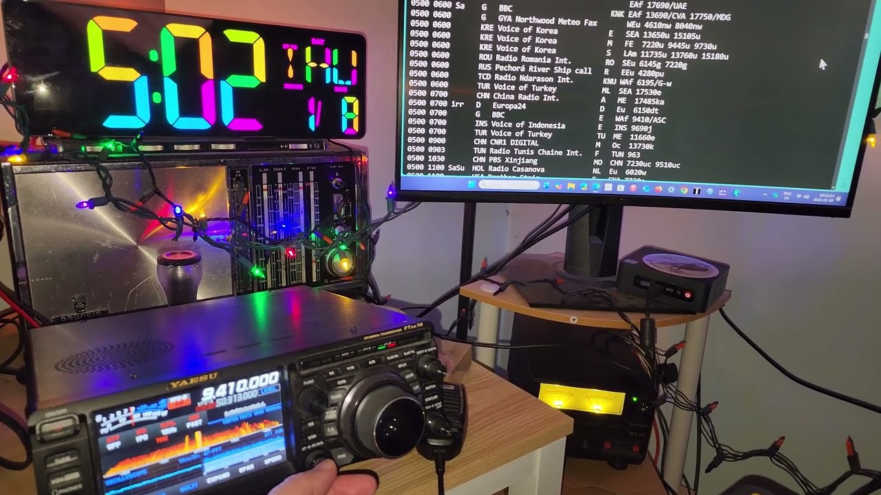 BBC World Service via Ascencion Island relay English 9410 kHz Shortwave Yaesu FTdx10