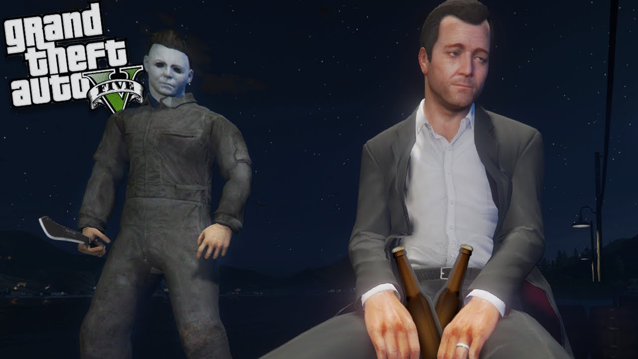 МАЙКЛ встречает МАЙКЛА МАЙЕРСА (GTA 5 Mods)