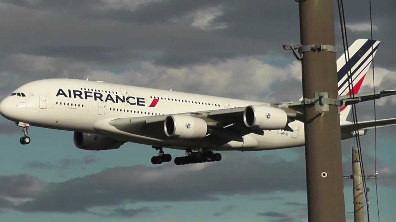 AIRFRANCE AIRBUS A380 F-HPJD Landing at Narita