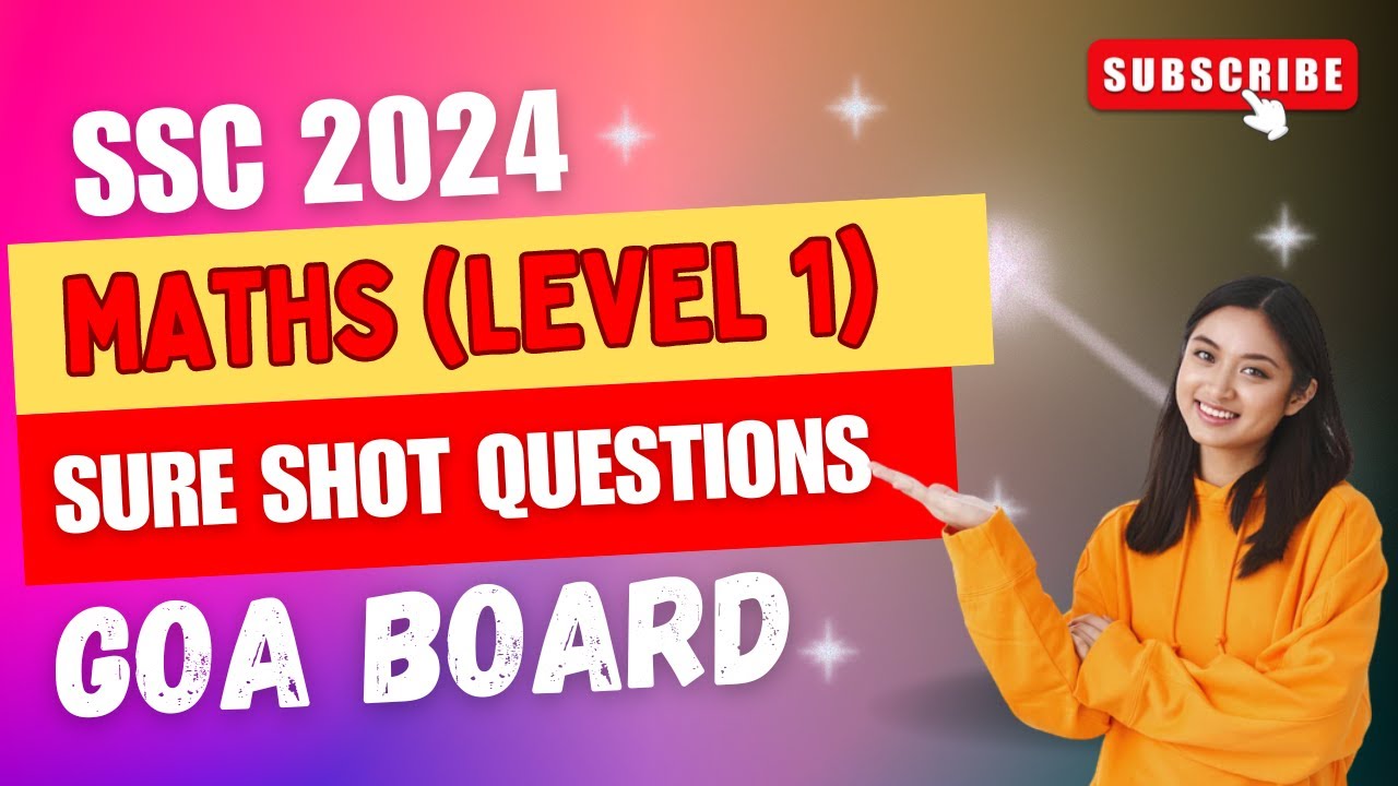 (Goa Board) Sure Shot Questions | Maths Level 1 | 2024