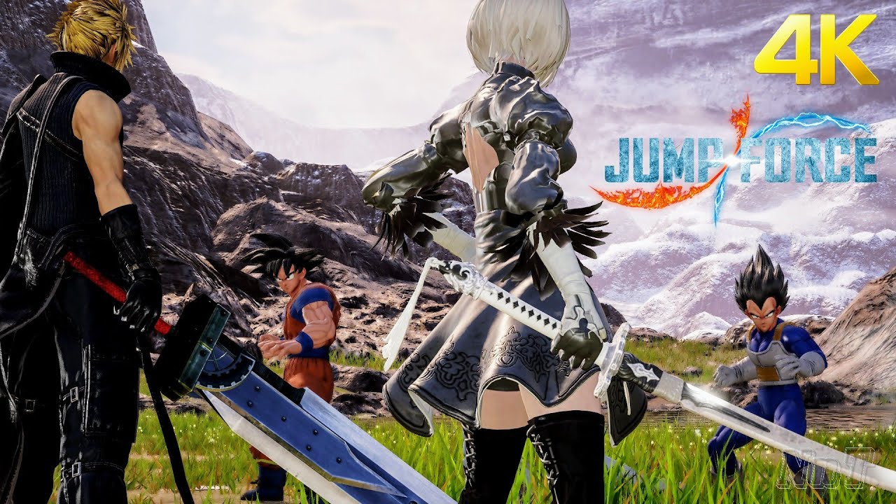 2B & Cloud vs Goku Team - JUMP FORCE HDR Edition