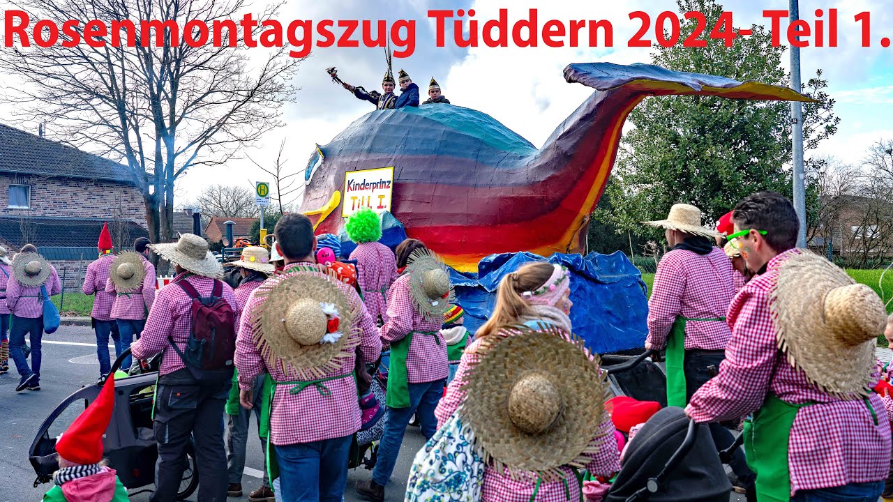 Rosenmontagszug 2024 Selfkant Tüddern – Zug Teil 1   Carnavalsoptocht Tudderen deel 1 - Karneval 4K👍