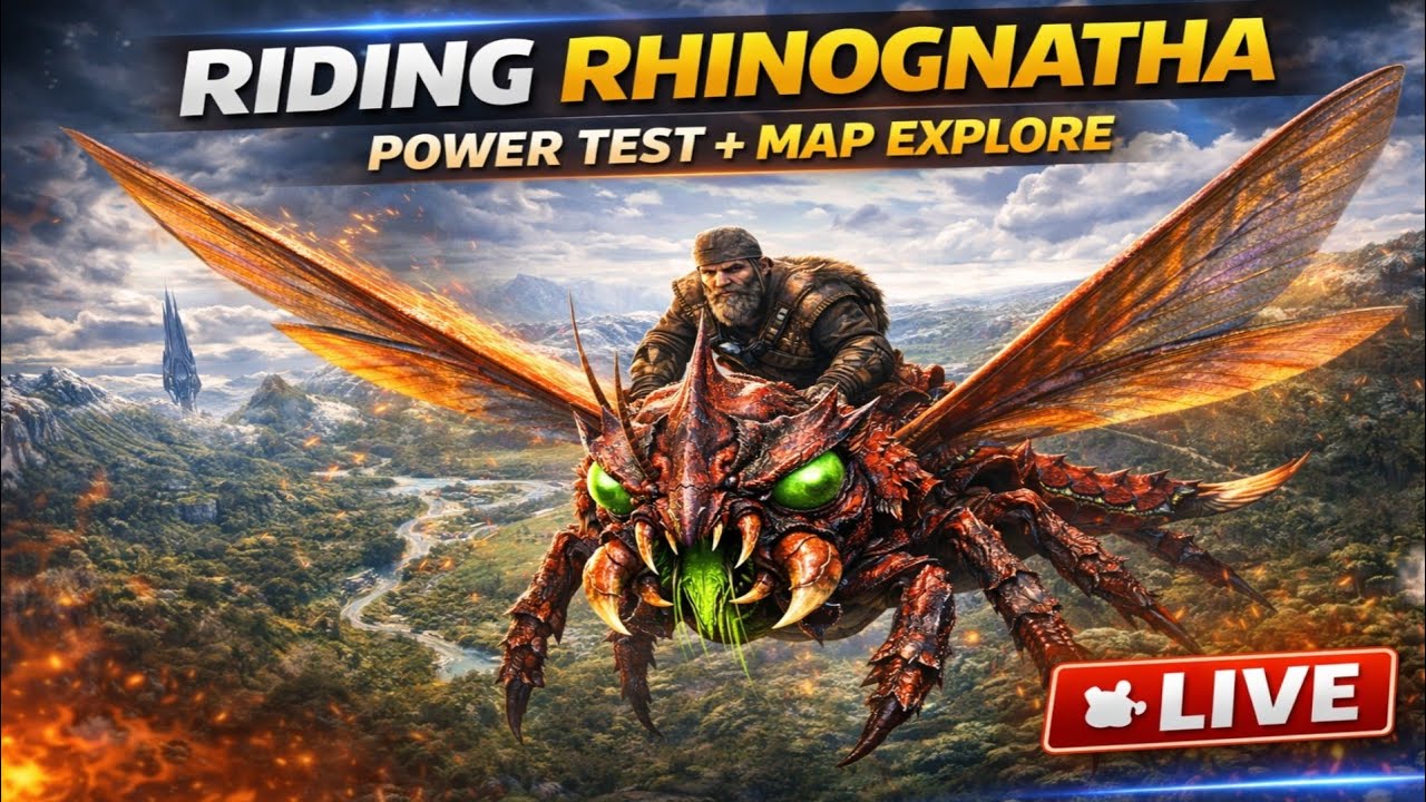 LETS FLY WITH RHINOGONATHA | POWER TEST + ABILITY TEST | ARK ULTIMATE MOBILE EDITION LIVE |HINDI