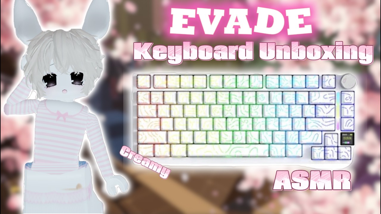 Evade *CREAMY* Keyboard ASMR | Handcam + Unboxing Attack Shark X820 Ultra  #1 ⌨️🎀