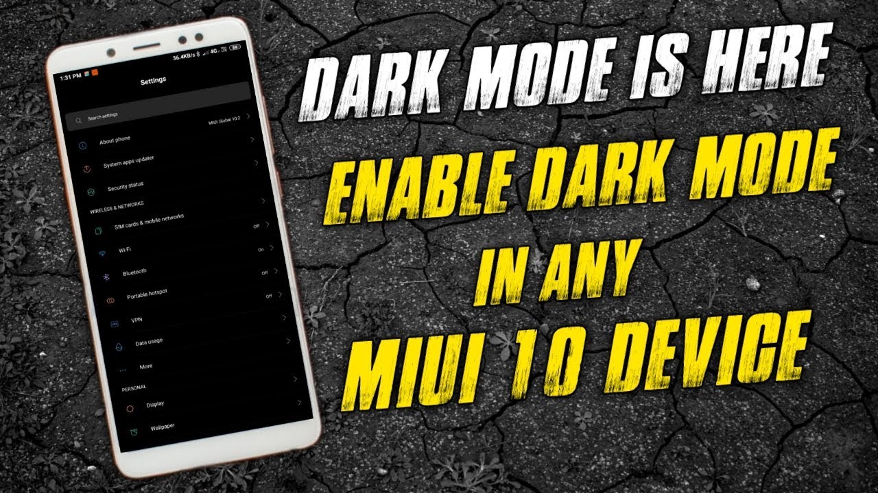 Enable Dark Mode In Any MIUI 10 Device ? | FEB 2K19