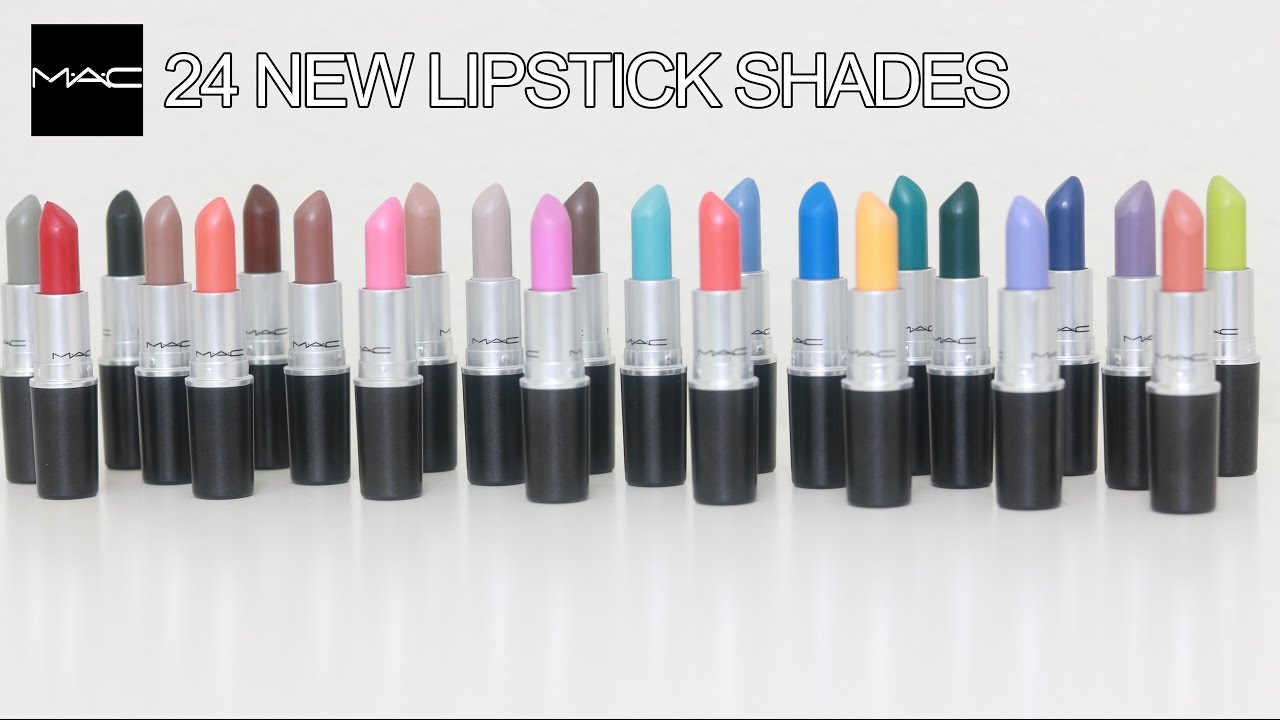 24 NEW MAC COLOUR ROCKER LIP SWATCHES