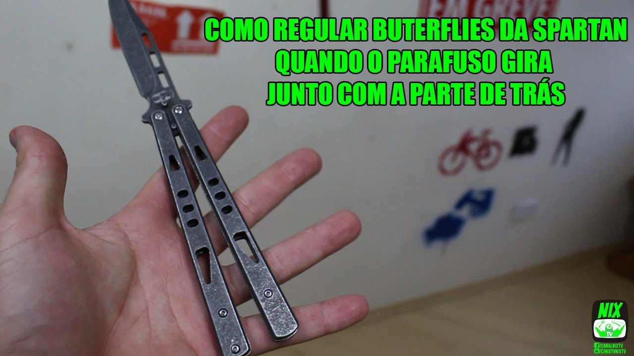 Como regular Butterflies que o parafuso gira com a parte de trás (Spartan Knives)