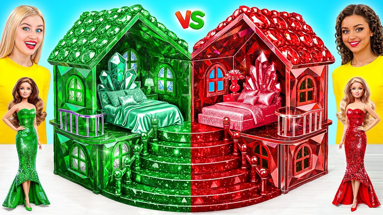 Строим Удивительный Кукольный Домик | Рубиновый vs Бриллиантовый Челлендж от Multi DO Girls