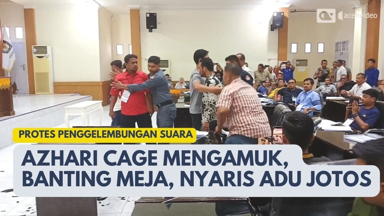 Caleg DPD RI Dapil Aceh Azhari Cage Mengamuk Banting Meja saat Rapat Pleno