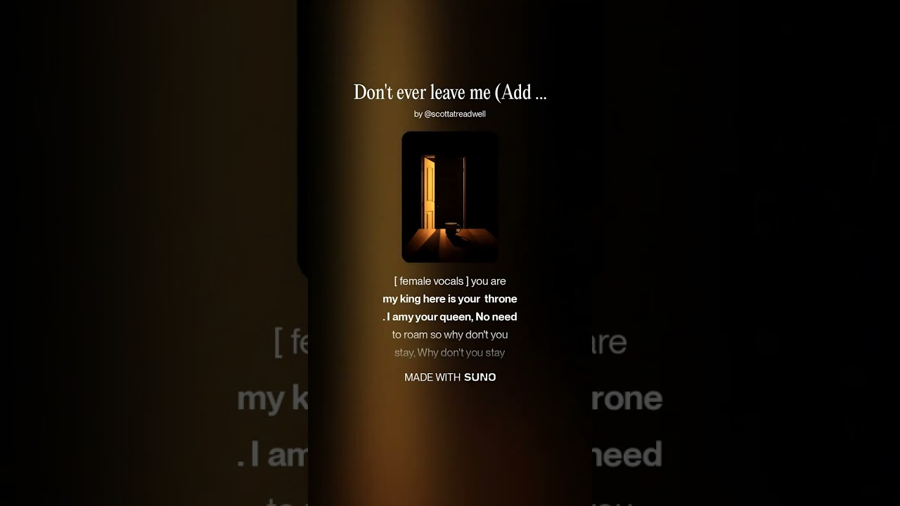 Don't ever leave me  ( 4 )