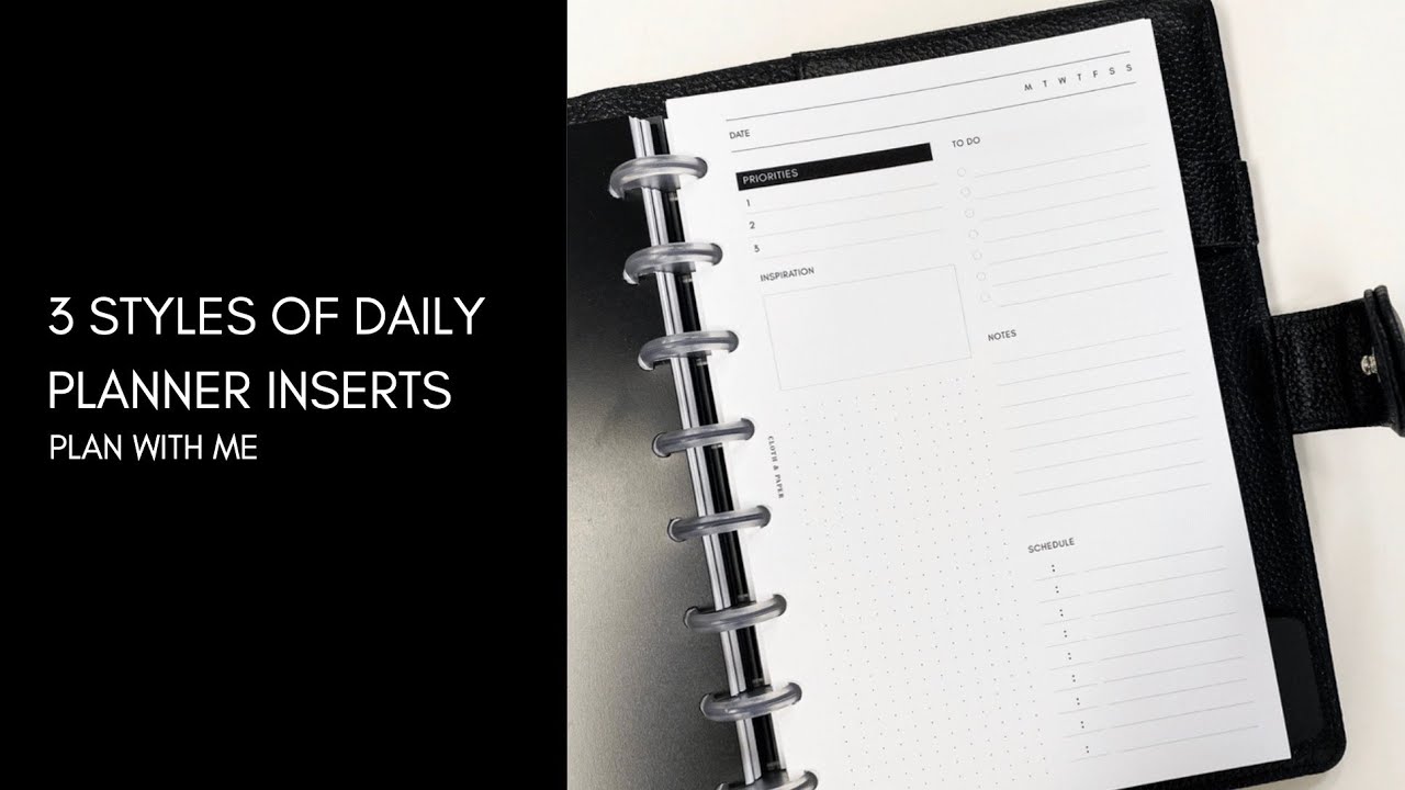 Plan With  Us! Daily Planner Inserts | Cloth & Paper