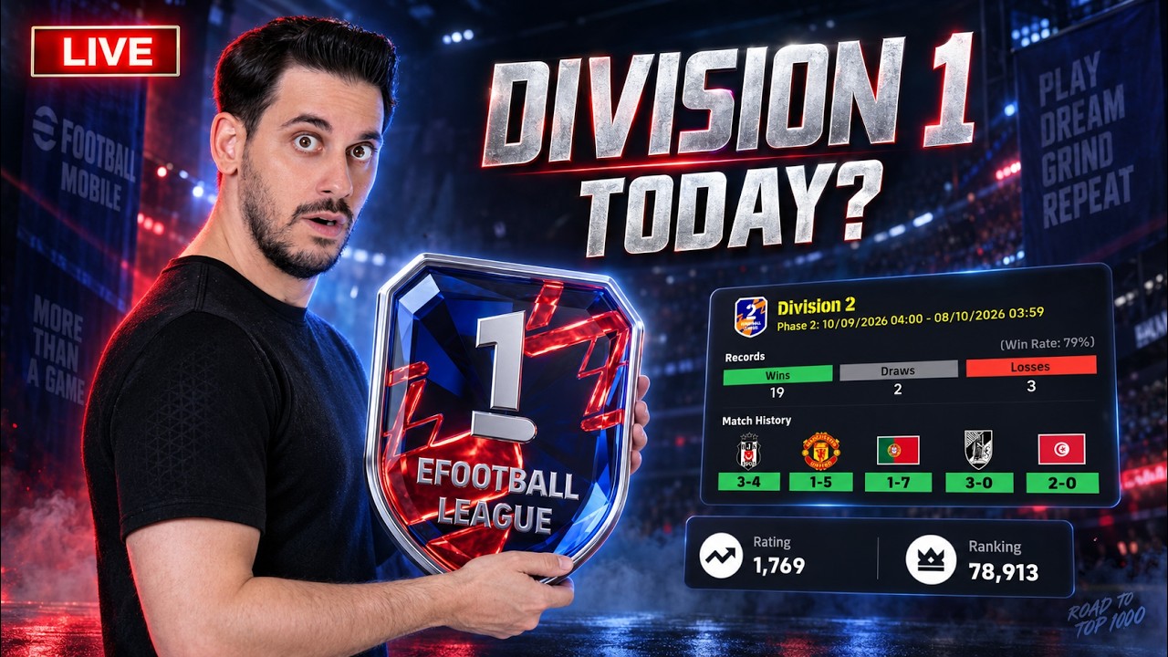 DIVISION 1 TODAY?! 🔥 THE FIRST TOP 1000 MILESTONE | ROAD TO TOP 1000 DAY 4 | eFootball Mobile LIVE 🔴