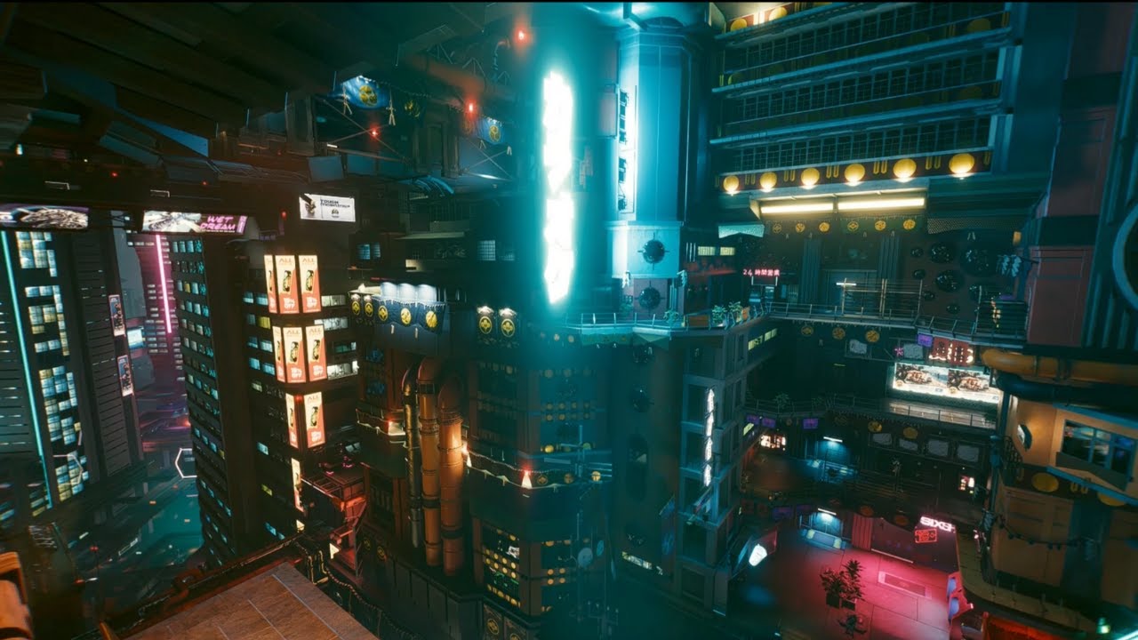 Japan City Market at Night 🌃 | 3 Hours Cyberpunk Neon Ambience