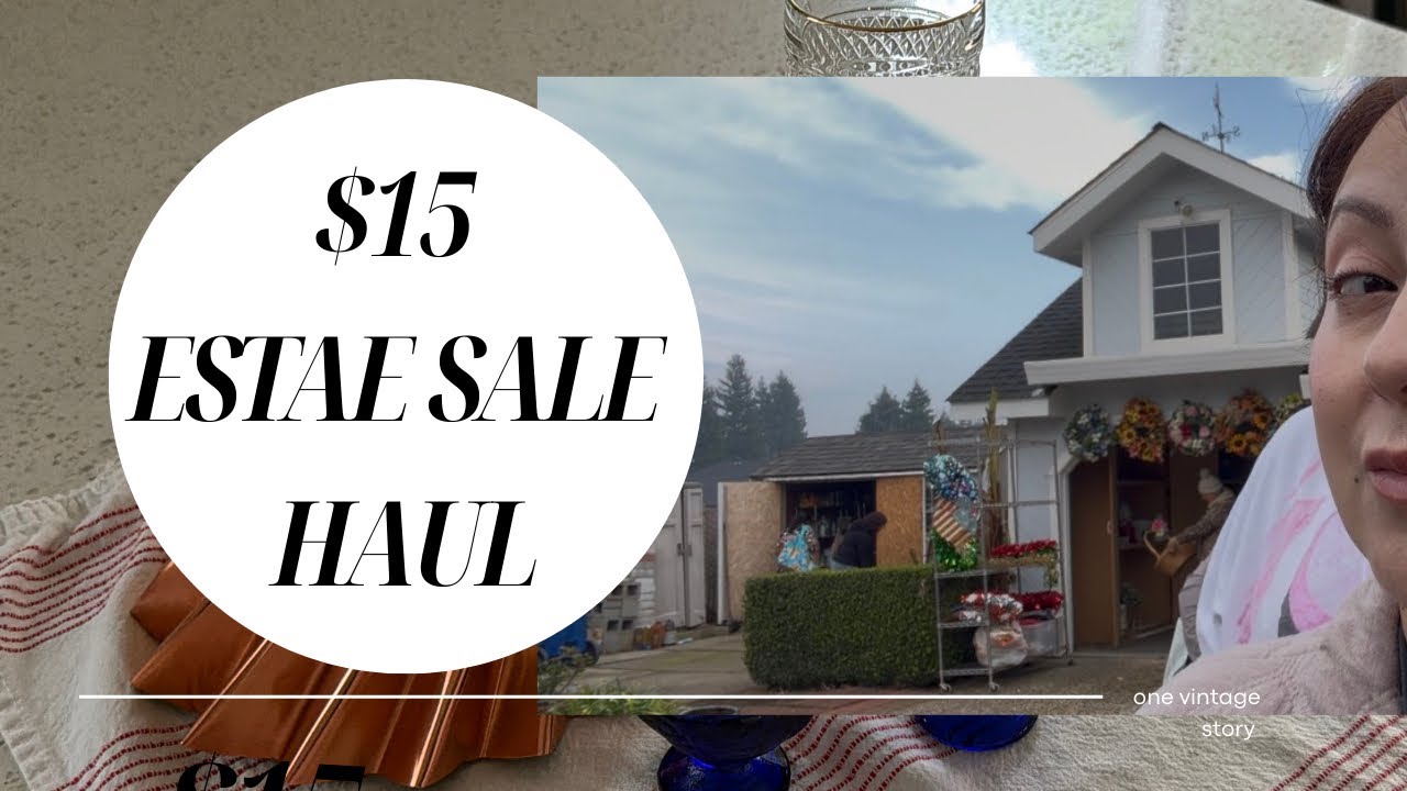  $15 Estate Sale Haul! 🔥 (My First Video)