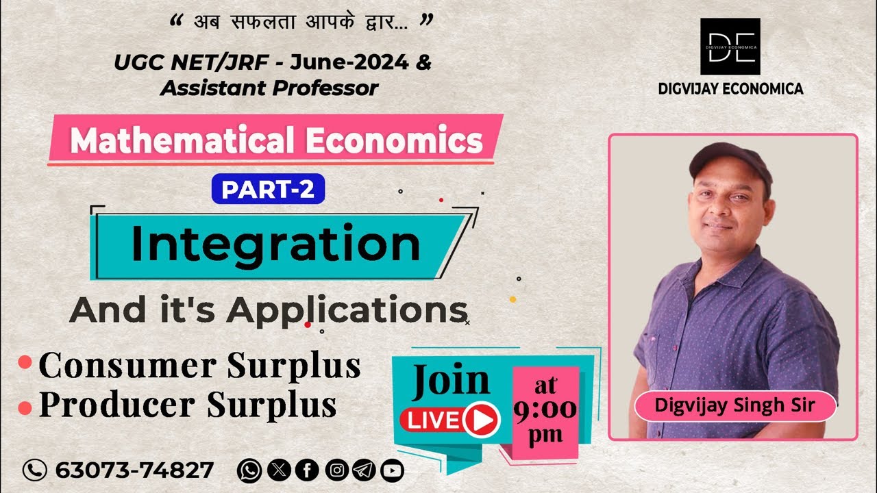 Application Of Integration || CONSUMER SURPLUS || PRODUCER SURPLUS ||