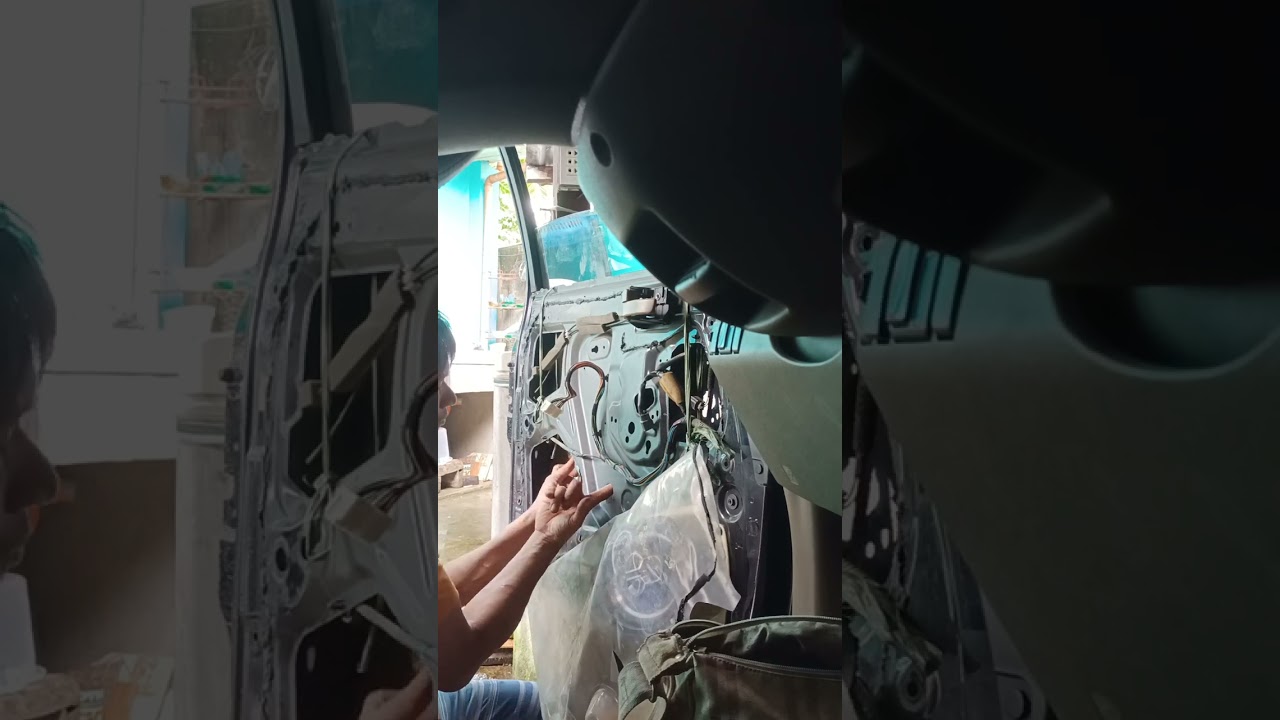 how to dismantle and assemble automatic power window of nissan navara d40.
