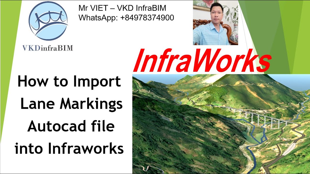 How to Import Lane Markings Autocad file into Infraworks