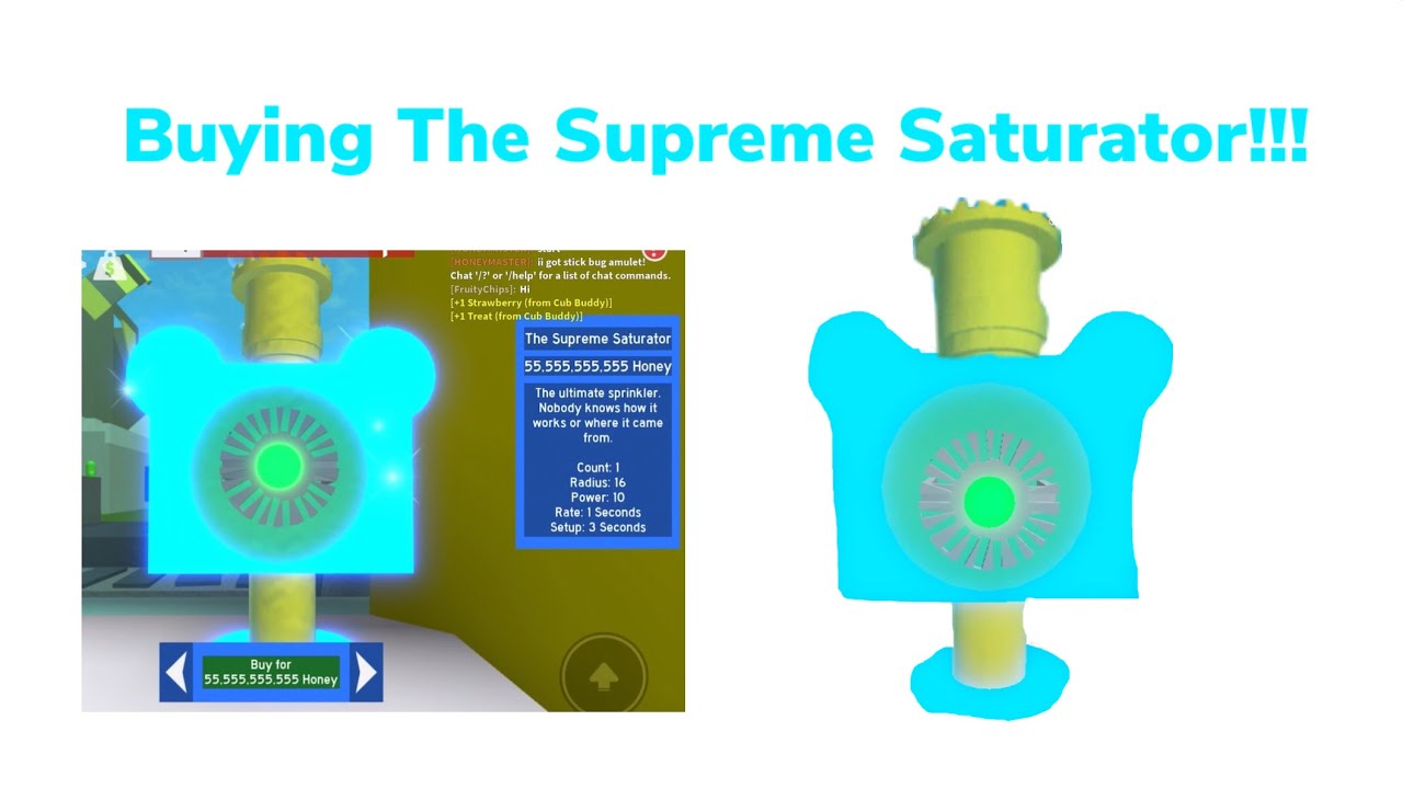 Buying The Supreme Saturator! (Bee Swarm Simulator)