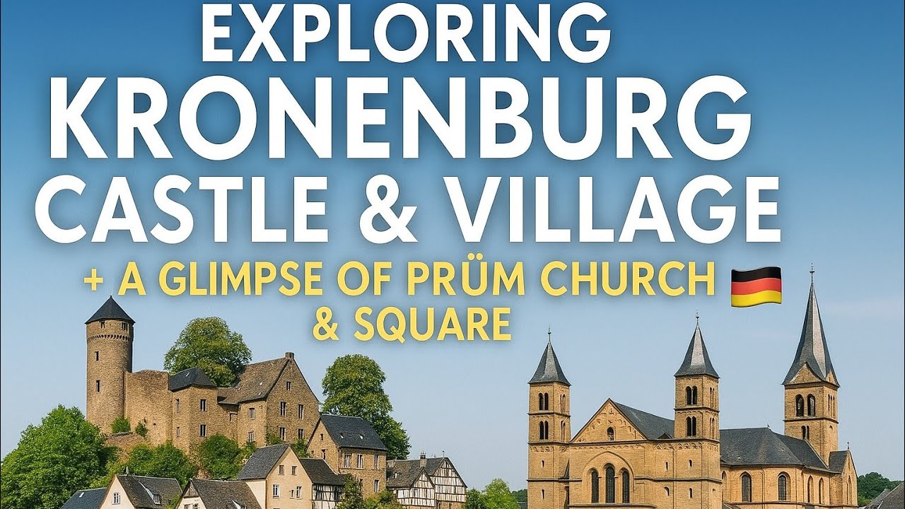 🏰 Exploring Kronenburg Castle & Village + A Glimpse of Pr&uuml;m Church & Square 🇩🇪✨