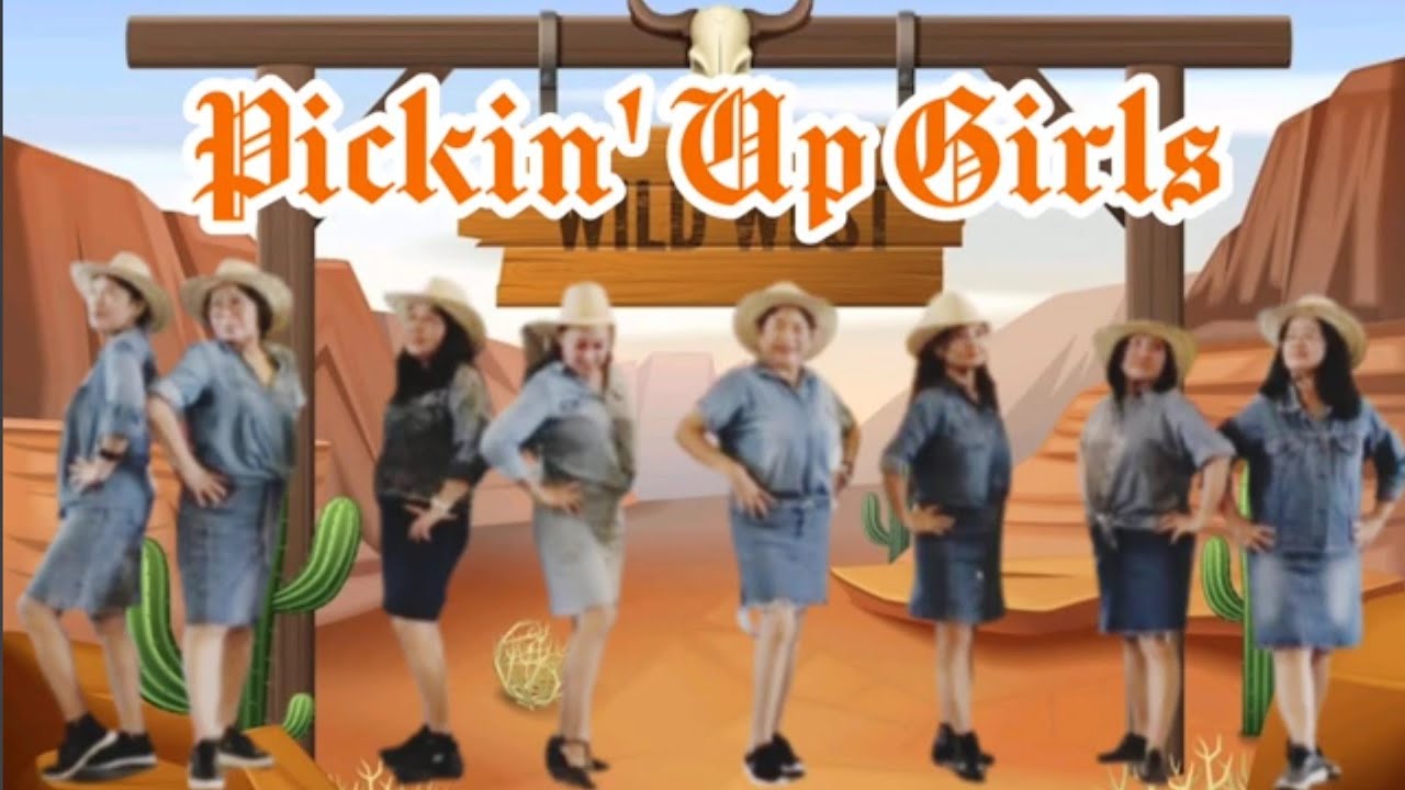 PICKIN ' UP GIRLS - LINE DANCE Chor : Severine Fillion Demo by : LD Super Jet 99