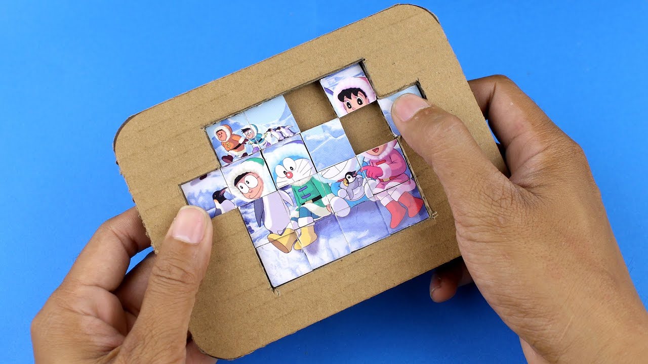 Cách Làm Trò Chơi Xếp Hình Từ Giấy Các Tông