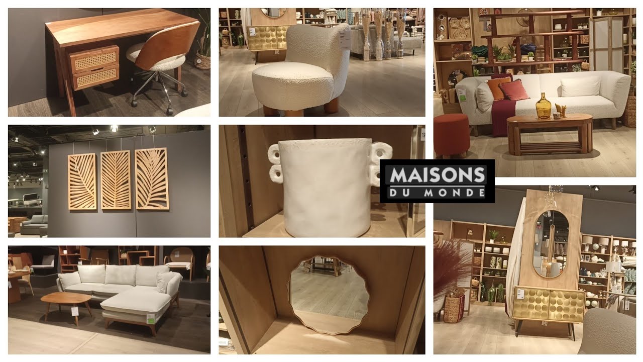MAISONS DU MONDE NOUVEAUTÉS DÉCORATION ET MEUBLES MIROIR LAMPES CANAPÉS TABLE CHAISES 🏡🏺📦