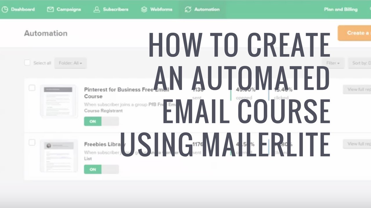 How to create an email course using MailerLite